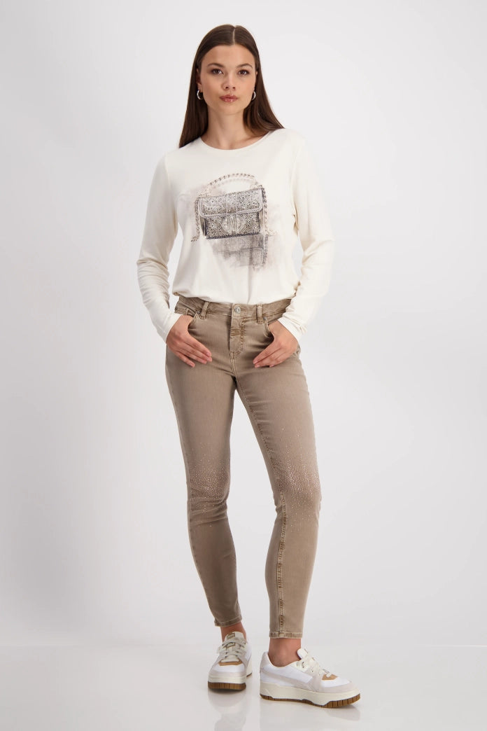 PANTALÓN VAQUERO STRASS - MONARI