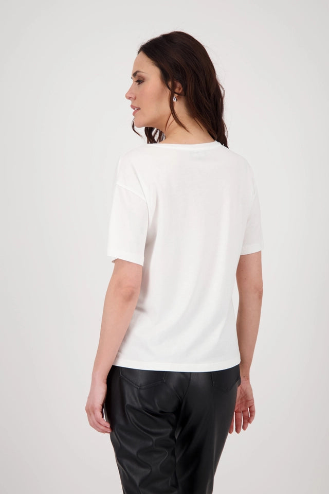CAMISETA SLOGAN STRASS - MONARI
