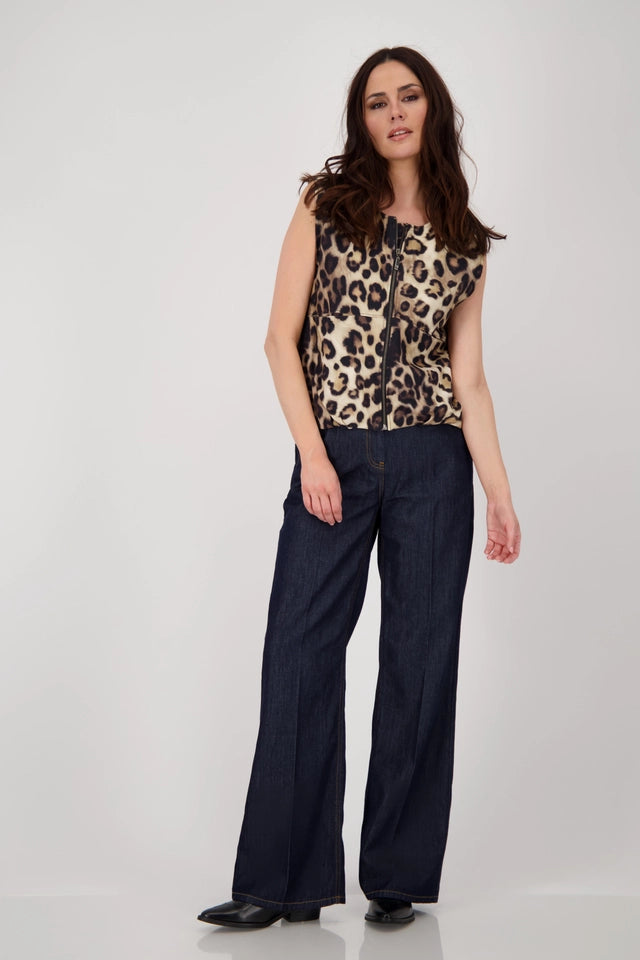 CHALECO BOLSILLOS ANIMAL PRINT - MONARI