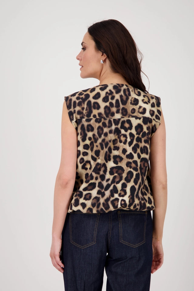 CHALECO BOLSILLOS ANIMAL PRINT - MONARI