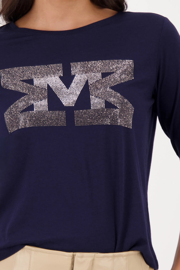 CAMISETA CON PEDRERÍA - MONARI