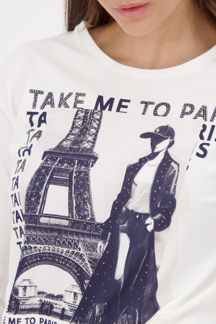 CAMISETA MANGA LARGA PARÍS - MONARI