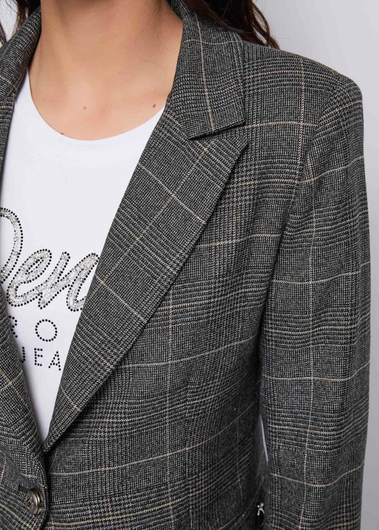 CHAQUETA CORTA CUADROS - DENNY ROSE