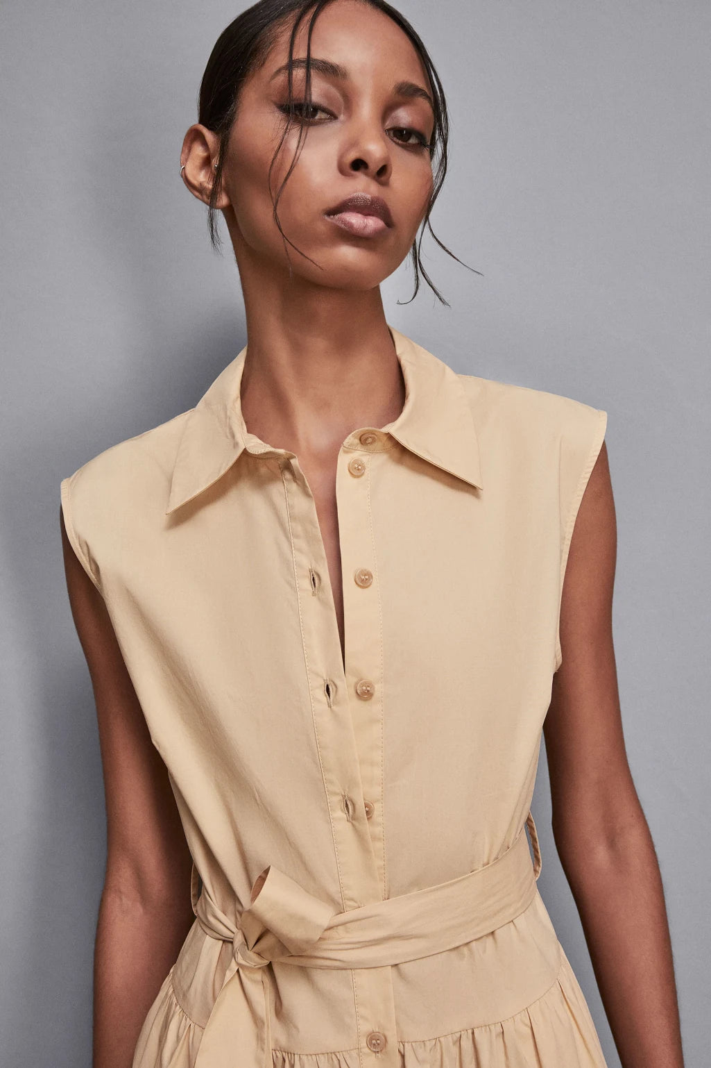 VESTIDO CAMISERO SIN MANGAS - PATRIZIA PEPE