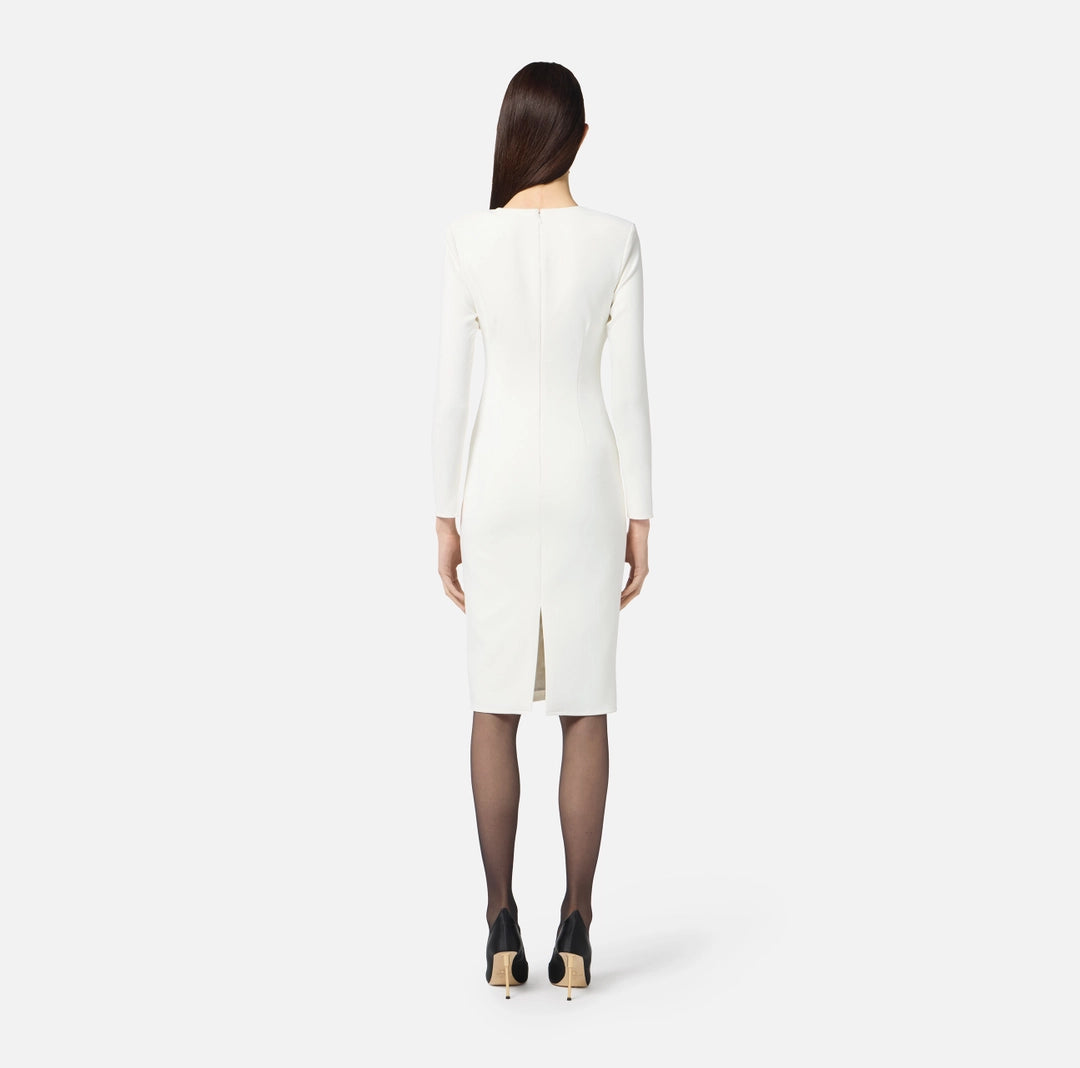 VESTIDO MIDI COLLAR CUELLO - ELISABETTA FRANCHI