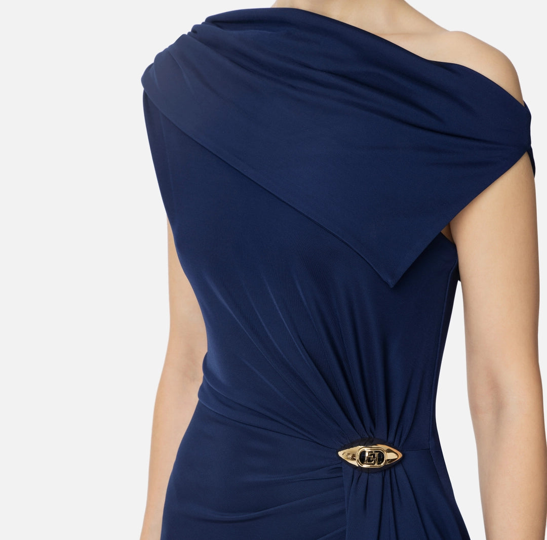 VESTIDO LARGO ASIMÉTRICO - ELISABETTA FRANCHI