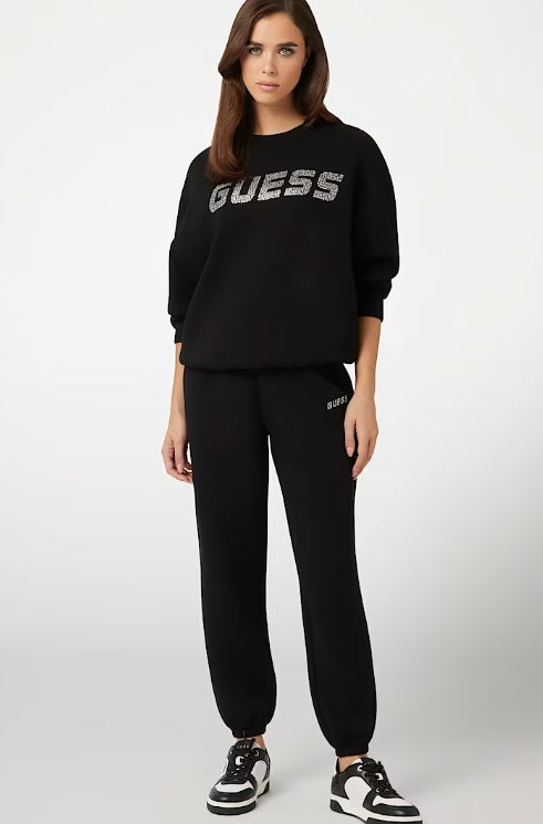 SUDADERA LOGO STRASS - GUESS