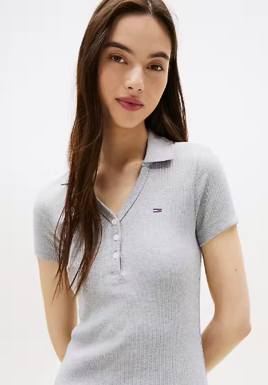 VESTIDO PUNTO CUELLO PICO - TOMMY HILFIGER