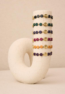 PULSERA GOMA PIEDRAS - LATIDO