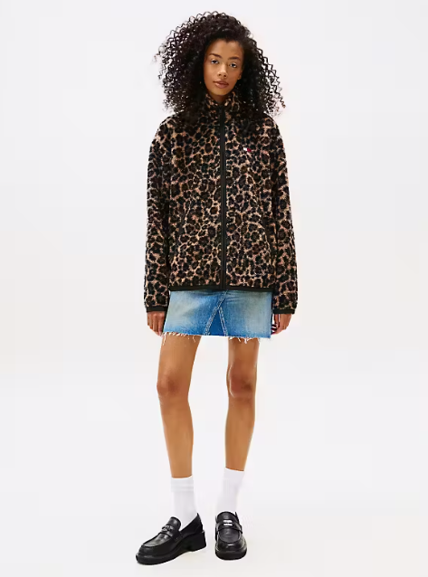 CHAQUETA BORREGO LEOPARDO - TOMMY JEANS