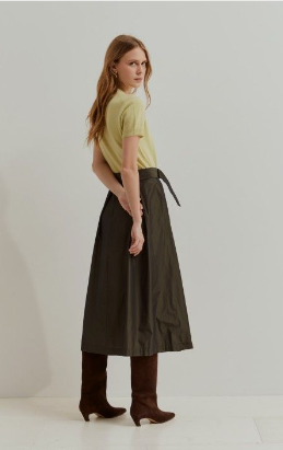FALDA SATEN MIDI - LION OF PORCHE