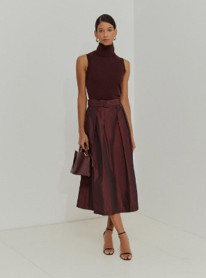 FALDA SATEN MIDI - LION OF PORCHE