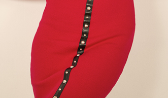 JERSEY PICO CUERO/TACHAS - DENNY ROSE