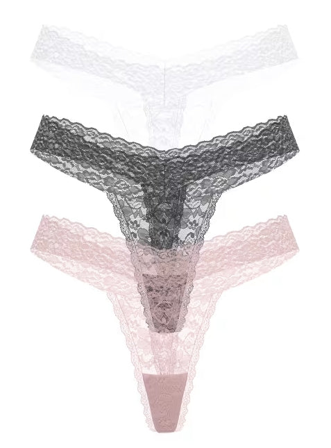 PACK 3 BRAGA TANGA PUNTILLA - GUESS