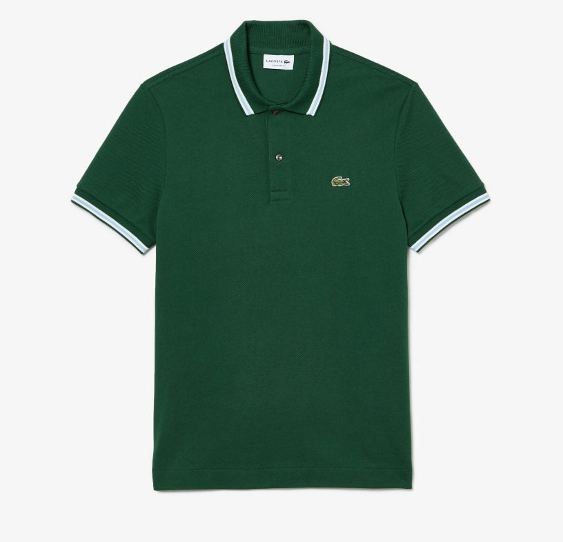 POLO LISO RAYAS CUELLO - LACOSTE