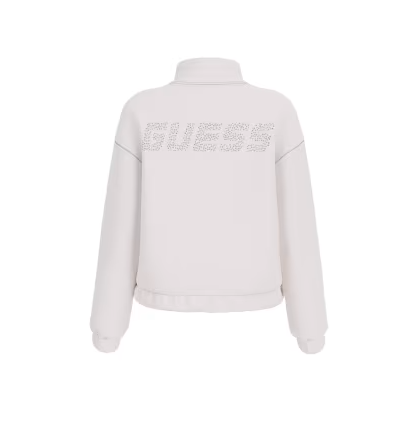 SUDADERA CREMALLERA LOGO STRASS - GUESS