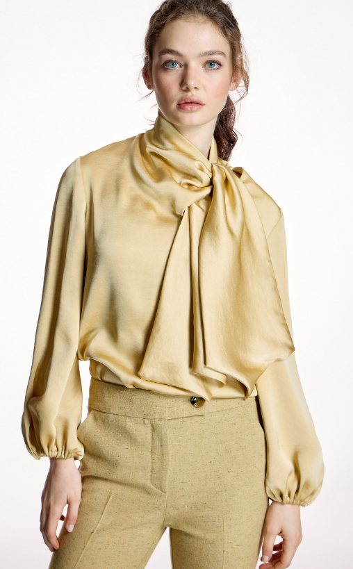 BLUSA LAZO DORADO - ALBA CONDE