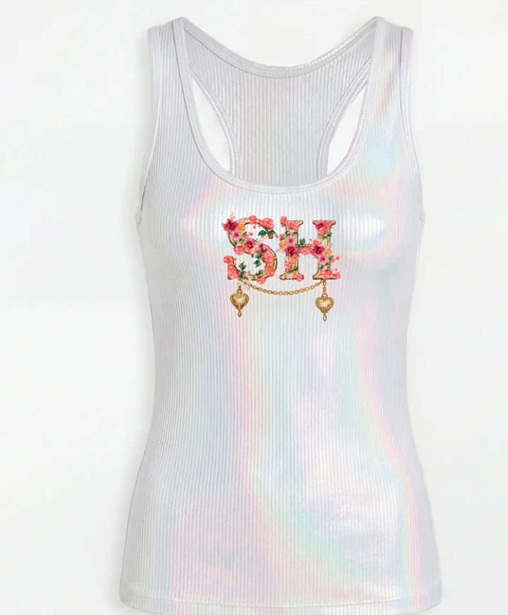 CAMISETA BRILLO LOGO FLORES - SAHOCO