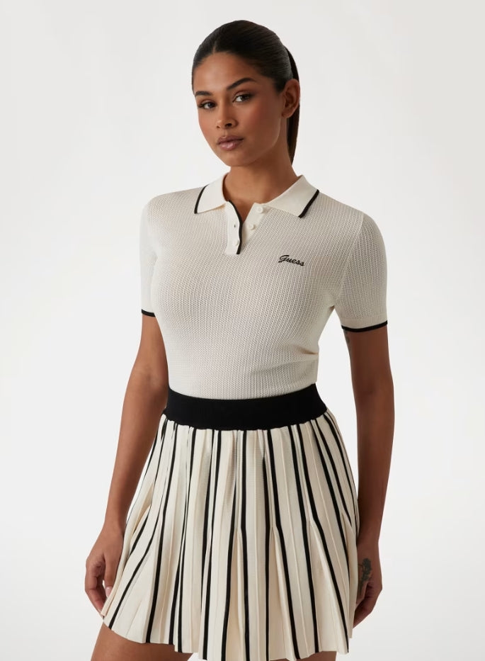 POLO CONTRASTE LETRAS VINTAGE - GUESS