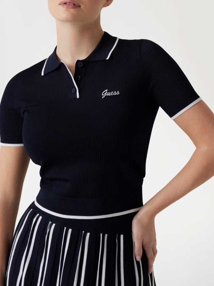 POLO CONTRASTE LETRAS VINTAGE - GUESS