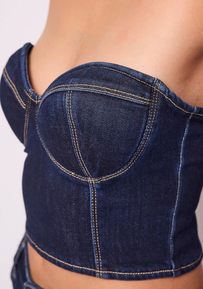 TOP DENIM RELLENO - DENNY ROSE
