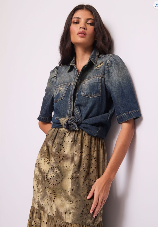 CAMISA DENIM MANGA CORTA - DENNY ROSE