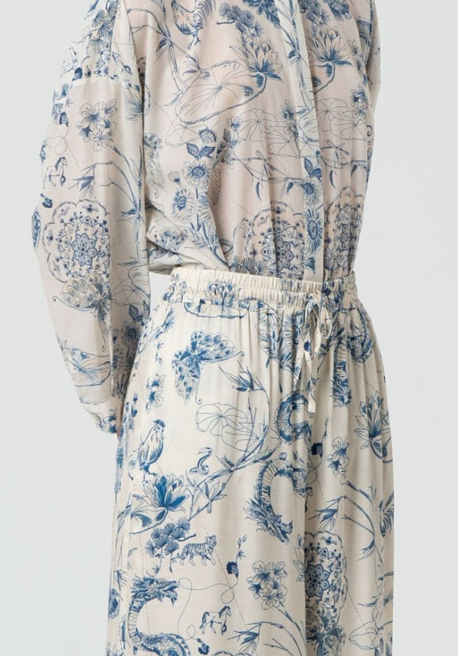 PANTALÓN PALAZZO ESTAMPADO - FRACOMINA
