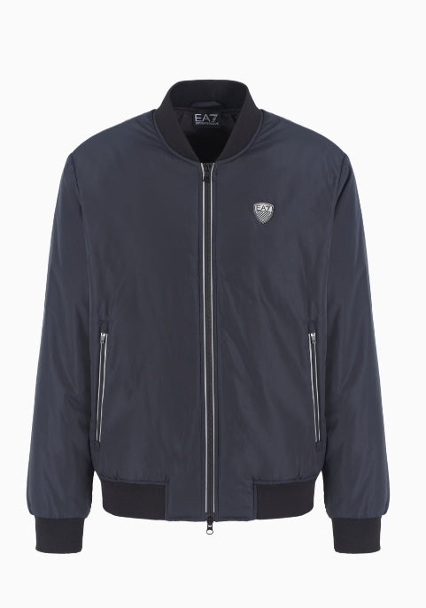 CHAQUETA BOMBER LOGO PLATA - EA7