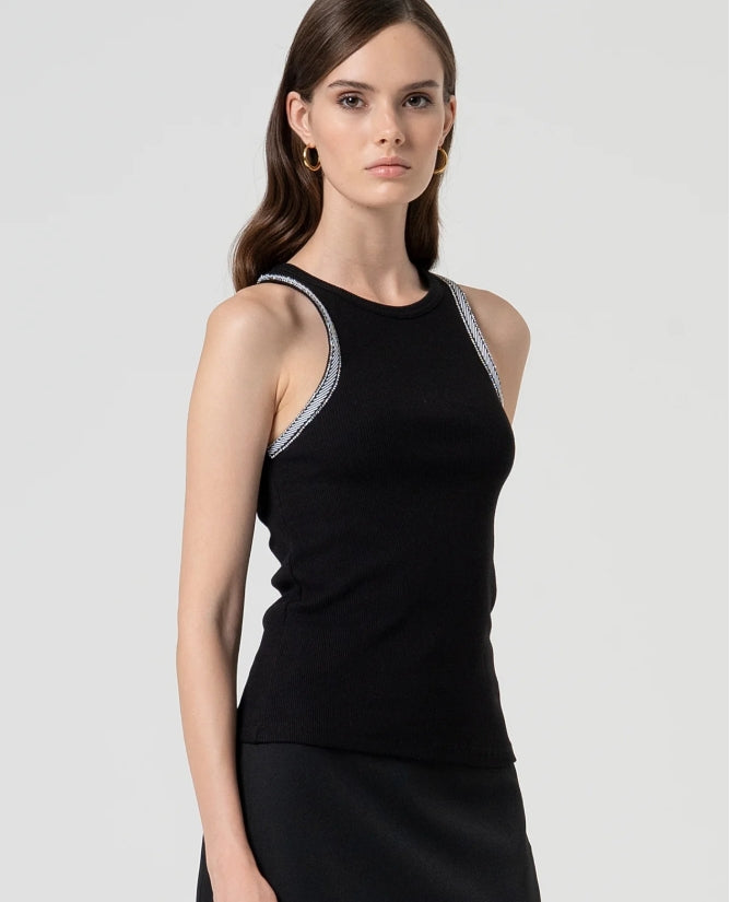 TOP STRASS TIRANTES - FRACOMINA