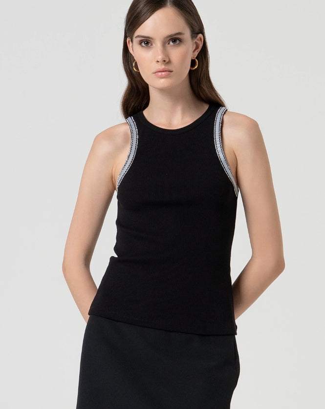 TOP STRASS TIRANTES - FRACOMINA
