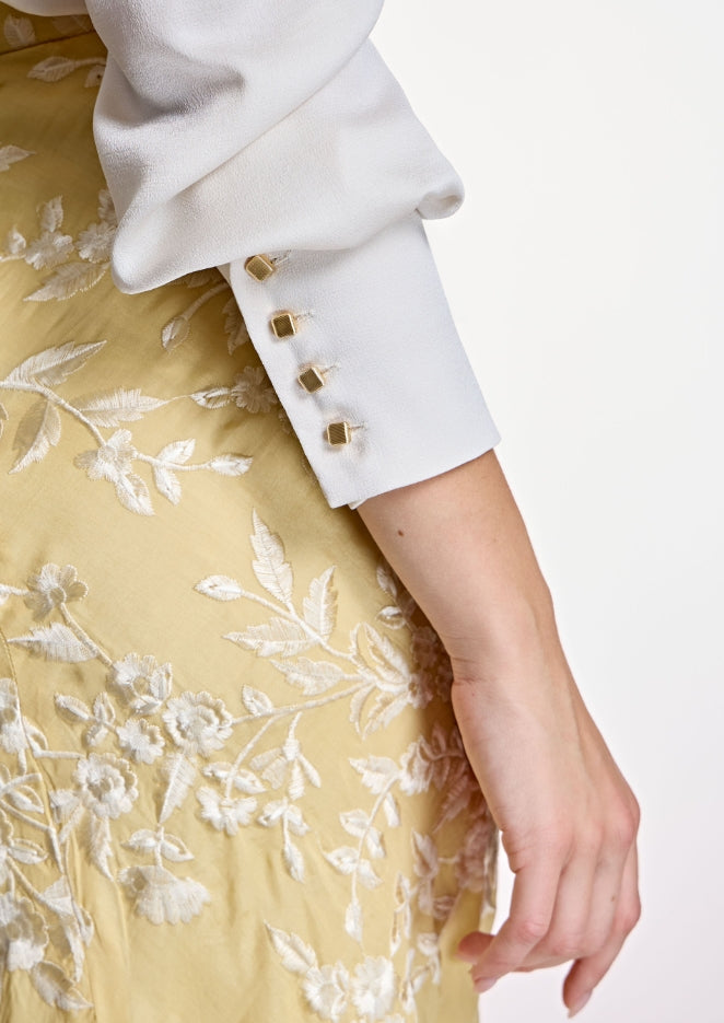 BLUSA SATÉN CREMA - ALBA CONDE