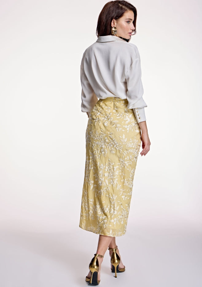 BLUSA SATÉN CREMA - ALBA CONDE