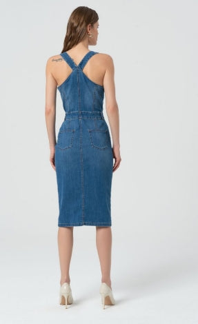 VESTIDO BOTONES DENIM - FRACOMINA