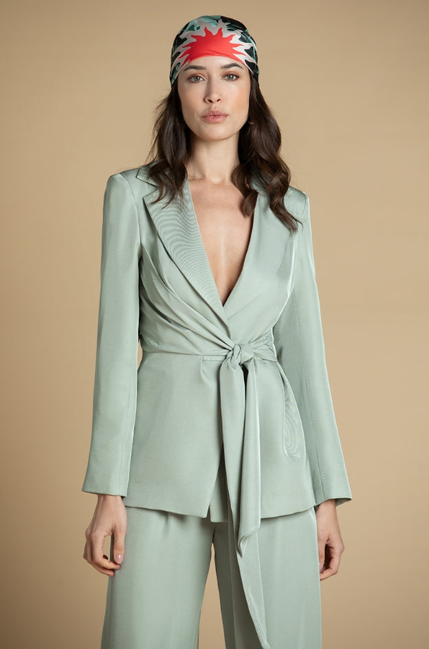 CHAQUETA SATÉN MENTA - SAHOCO