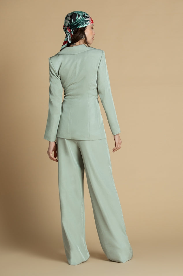 CHAQUETA SATÉN MENTA - SAHOCO