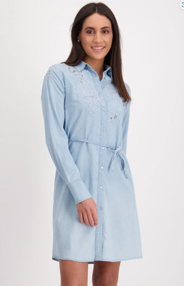 VESTIDO VAQUERO BORDADOS - MONARI