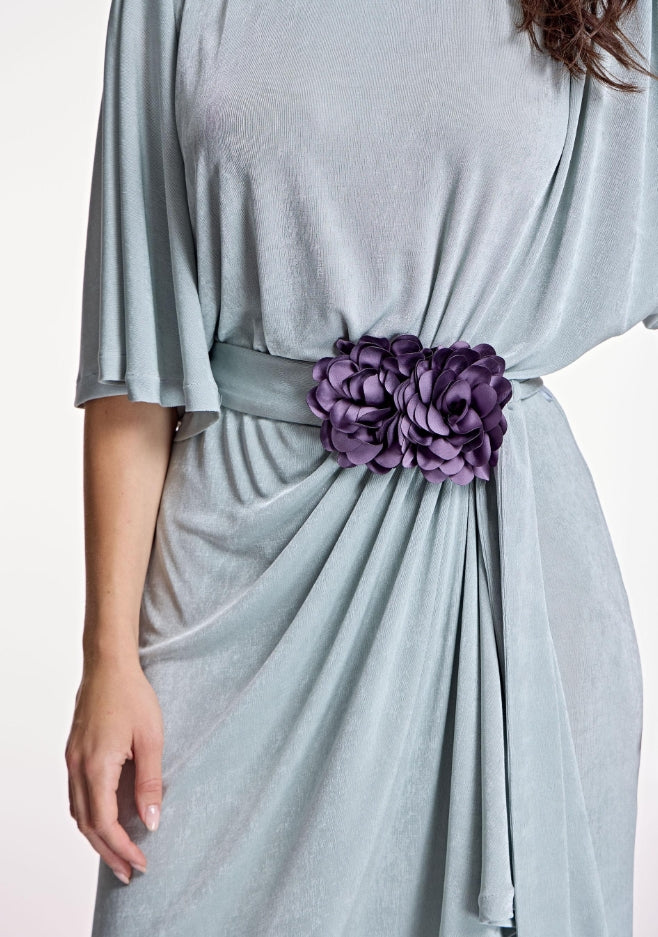 VESTIDO CINTURÓN FLOR - ALBA CONDE