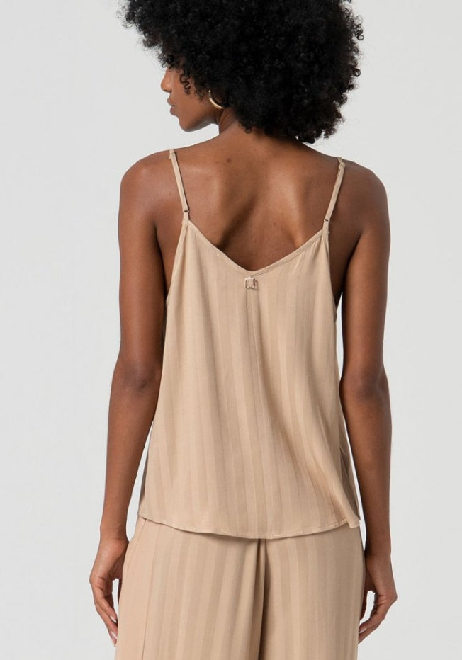 TOP RAYAS AL TONO BEIGE - FRACOMINA