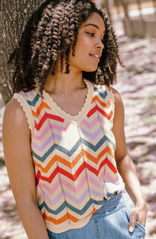 CHALECO PUNTO MULTICOLOR - SUGARHILL
