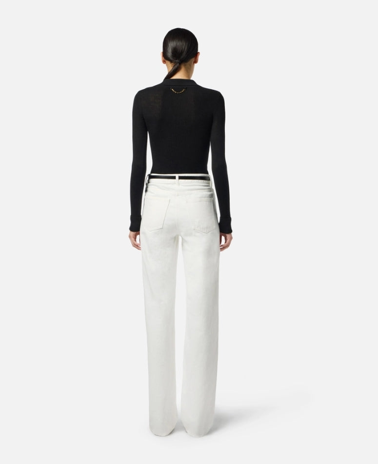 PANTALÓN DENIM FRANJA - ELISABETTA FRANCHI