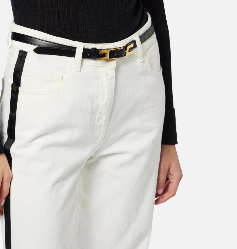 PANTALÓN DENIM FRANJA - ELISABETTA FRANCHI