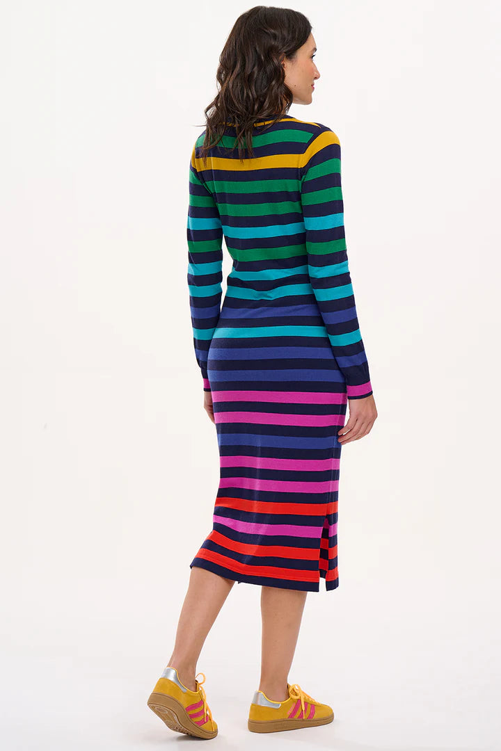 VESTIDO MIDI RAYAS - SUGARHILL