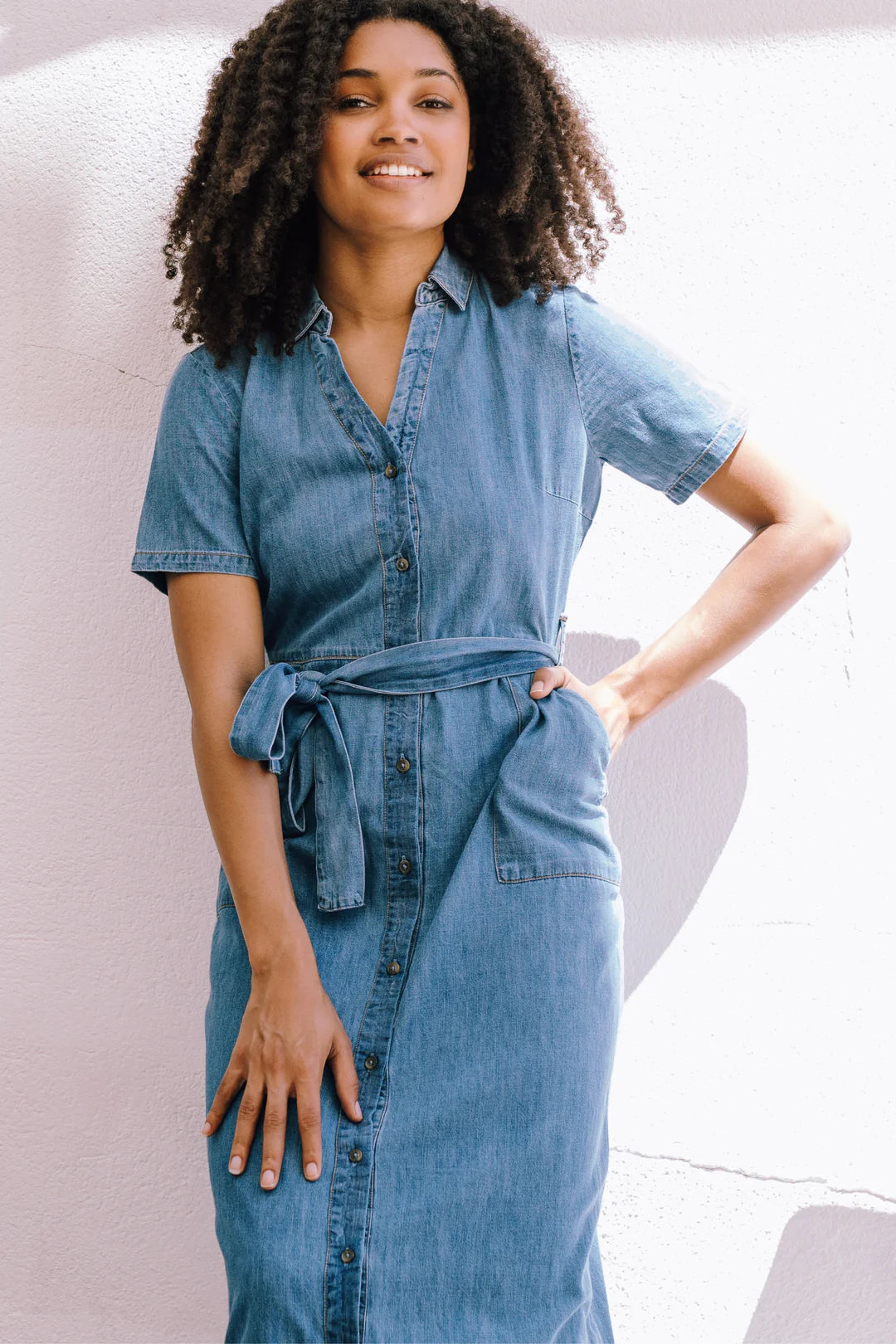 VESTIDO MIDI DENIM - SUGARHILL