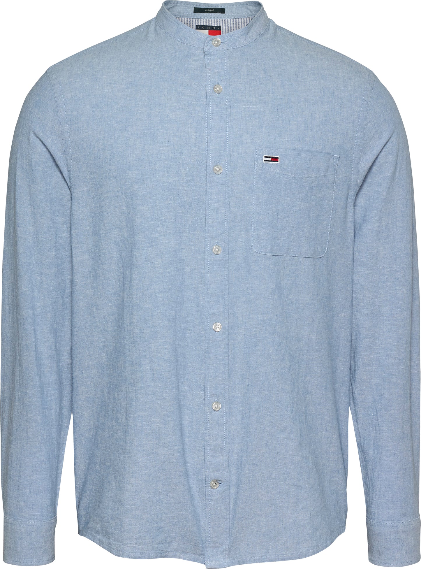 CAMISA SIN CUELLO LINO - TOMMY HILFIGER