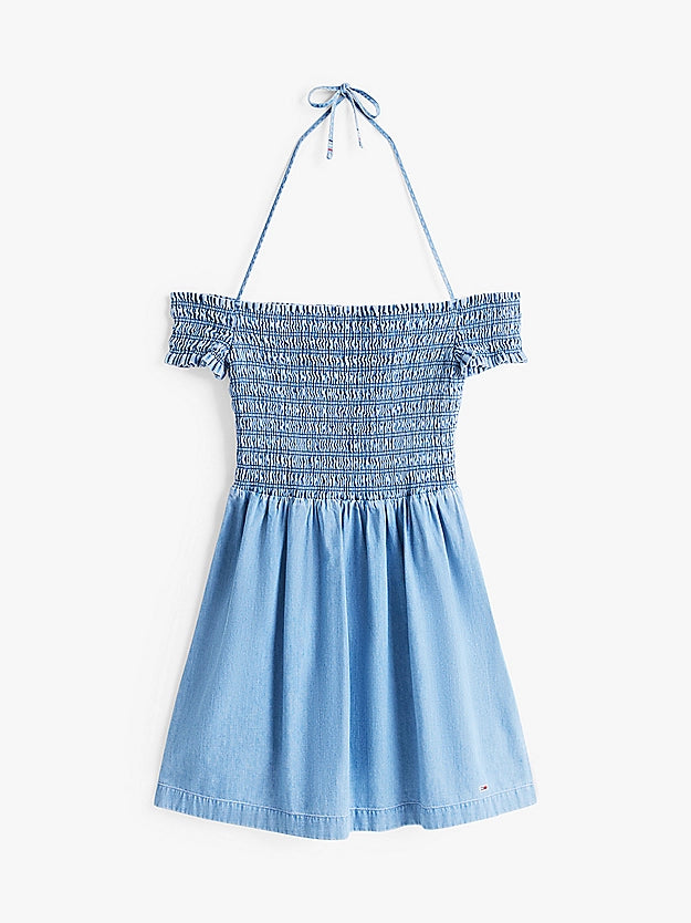 VESTIDO PANAL Y VOLANTES - TOMMY HILFIGER