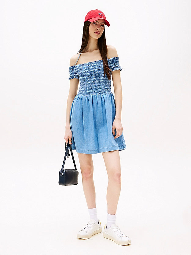 VESTIDO PANAL Y VOLANTES - TOMMY HILFIGER