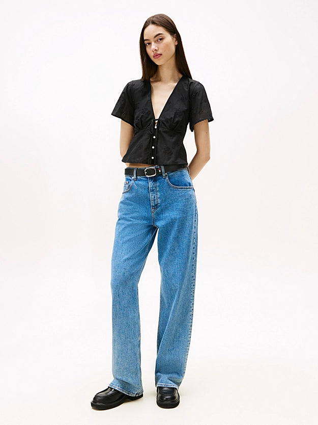 BLUSA CORTA BORDADA - TOMMY HILFIGER