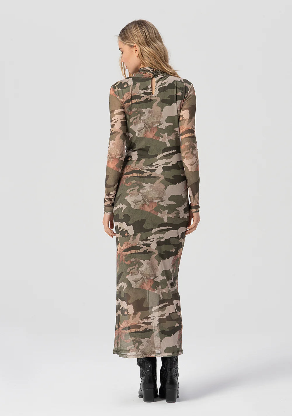VESTIDO MESH CAMUFLAJE - FRACOMINA
