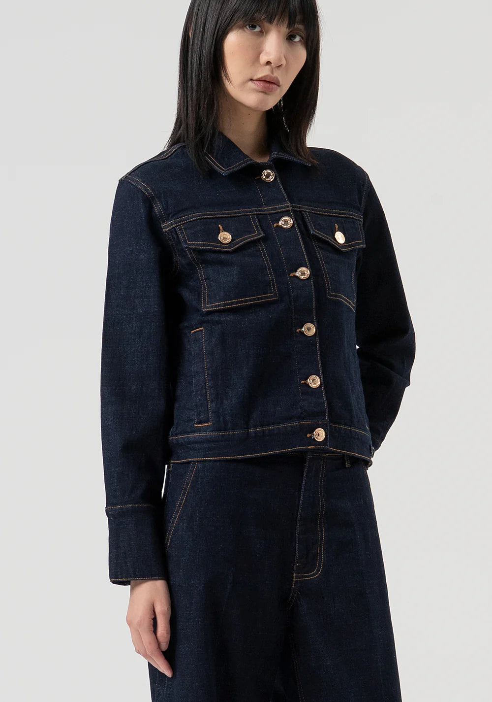 CHAQUETA REGULAR FIT DENIM - FRACOMINA
