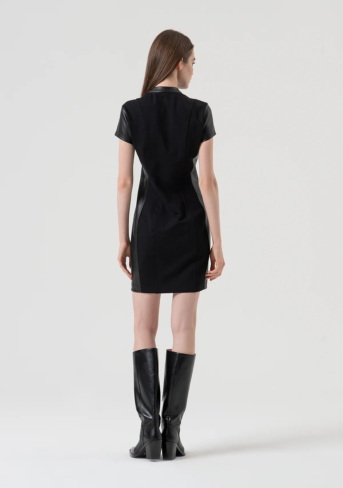 VESTIDO ECOPIEL PUNTO - FRACOMINA